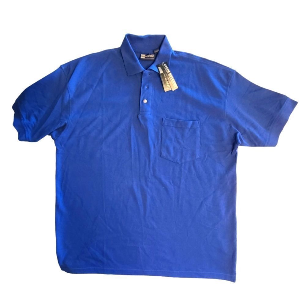 Golf shirt, royal blue, men's  size XL